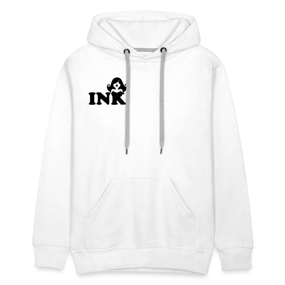 Men’s White Premium INK Hoodie - white