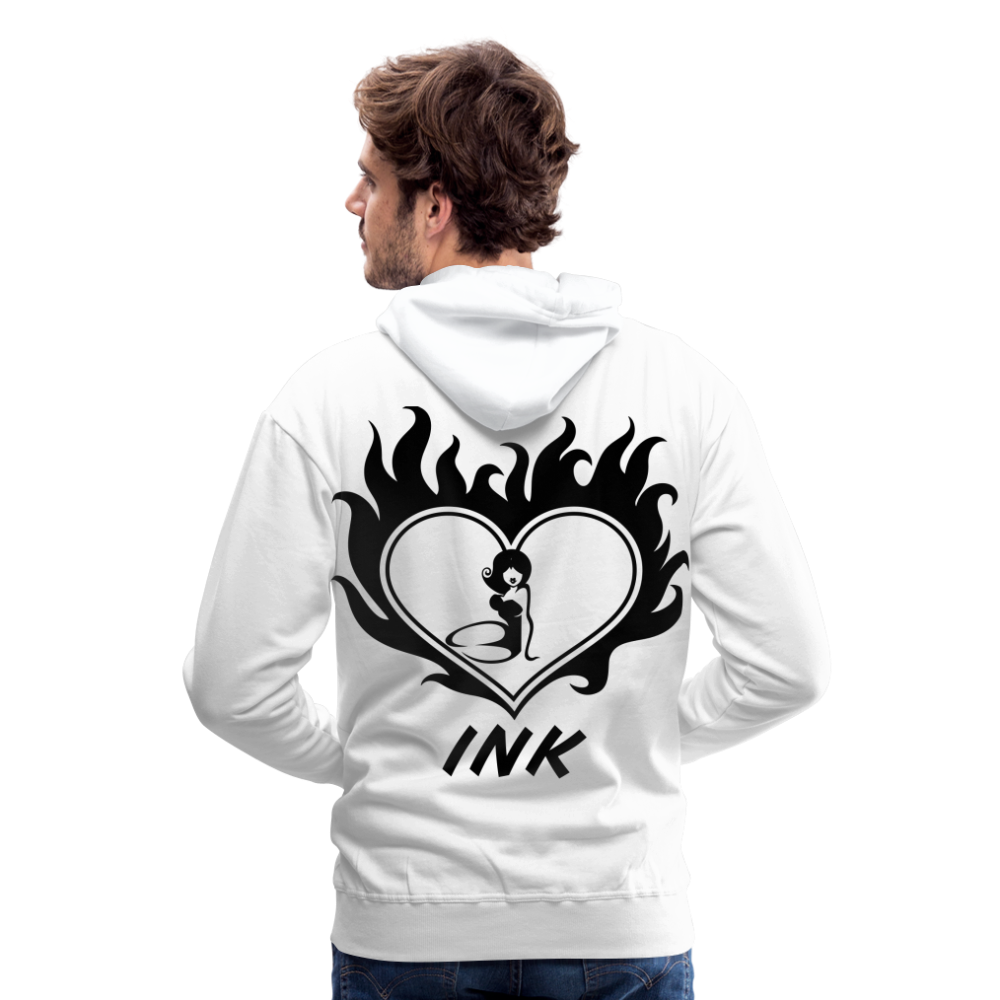 Men’s White Premium INK Hoodie - white