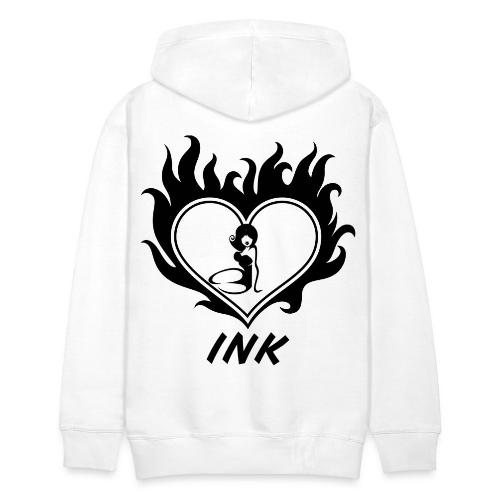 Men’s White Premium INK Hoodie - white